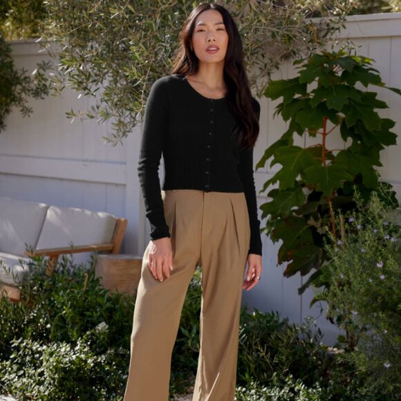 (Jenni Kayne) NWOT Cashmere Finley Cardigan in Black - Picture 2 of 7